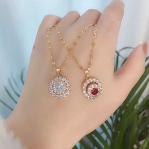 CZ Stainless Steel Necklace No Allergy